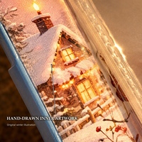 Livre de souvenirs de Noël à couverture rigide, capacité 48 photos, poches étanches, couverture artistique hivernale dessinée à la main, pour acheteurs en gros et au détail
