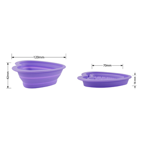 Bol de nettoyage pliable en silicone en forme de cœur pour pinceaux de maquillage, sans BPA, tapis de lavage humide, outil de beauté cosmétique, soins personnels - Product Image 6
