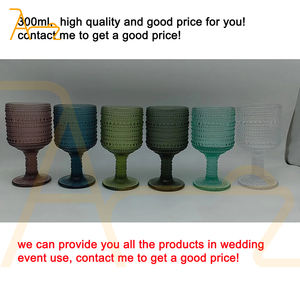 أواني زجاجية بتصميم منقوش ، أواني زجاجية ملونة ، كوب ماء منحوت - Product Image 2