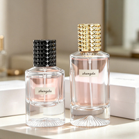Flacon de parfum en verre givré cylindrique de 100 ml de haute qualité, vente en gros, livraison rapide, logo personnalisé imprimé, boîte de pulvérisation