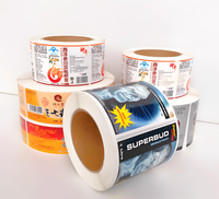 Étiquettes en papier synthétique PP transparent personnalisées, étiquettes adhésives imperméables, autocollants de qualité alimentaire pour l'emballage des produits alimentaires, résistants à l'huile
