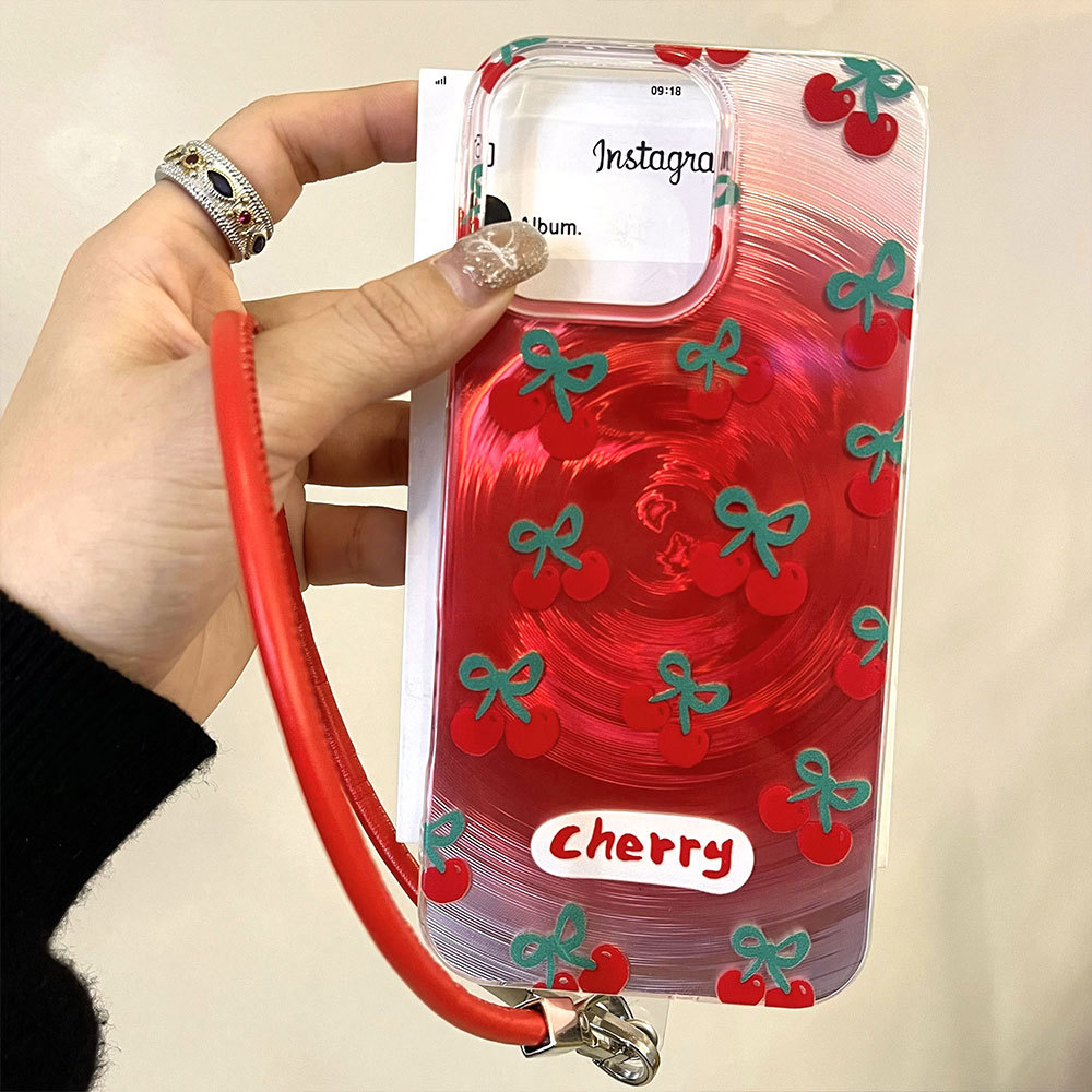 Translucent white it's a cherry with a lanyard