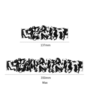 Stampa floreale Scrunchie tessuto elastico da donna cinturino da donna per <span class=keywords><strong>Apple</strong></span> <span class=keywords><strong>Watch</strong></span> 6 7 8 9 <span class=keywords><strong>Ultra</strong></span> 2 cinturino da polso di ricambio - Product Image 2