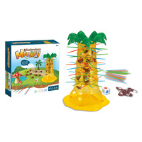 Jeu de table interactif familial en plastique - Singes qui tombent et qui se retournent, jeu stimulant pour enfants