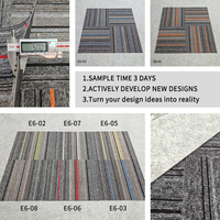 Dalles de moquette pour usage domestique et commercial, carrées, en polypropylène, avec support non tissé, résistantes aux taches, adaptées aux animaux domestiques, à poils ras, revêtement de sol modulaire