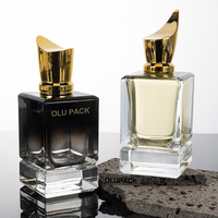 Produit de vente chaud autocollant privé sur mesure sérigraphié fond épais noir vide vaporisateur de parfum pour hommes