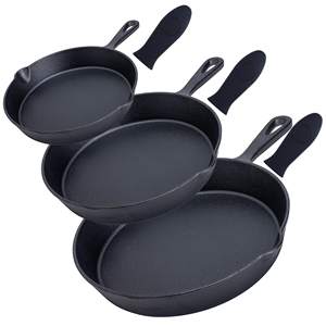 Ensemble de poêles en fonte pré-assaisonnées de 6/8/10 pouces, 3 pièces, <span class=keywords><strong>pour</strong></span> toutes les cuisinières et fours - Product Image 3
