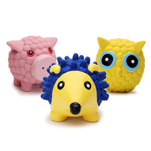 Juguetes de Látex con Sonido para Mascotas Yite, Serie de Animales (Erizo, Cerdo, Búho), Juguete Interactivo para Perros con Función de Sonido - Product Image 5