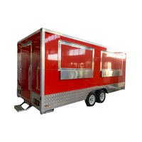 Remorque de restauration entièrement équipée de 16 pieds carrés avec équipement de cuisine de restaurant complet personnalisé Hamburger BBQ Café Hot Dog