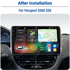 Autoradio 2K <span class=keywords><strong>Android</strong></span> 13 CarPlay Stéréo GPS Navigation Lecteur Vidéo pour <span class=keywords><strong>Peugeot</strong></span> 2008 <span class=keywords><strong>208</strong></span> - Product Image 2