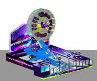 Manège de Roulette Fou à Thème Casino 777, Équipement d'Amusement Mobile Extérieur Portable pour Fêtes Foraines et Carnavals
