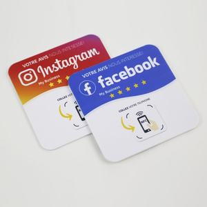 Waterproof acrylic NFC sticker Google review NFC plate Social media NFC sticker NFC table sticker manufacture - Product Image 3