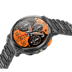 Tốt Nhất Bán Thể Thao Thông Minh Đồng Hồ Cho Người Đàn Ông Lớn Quay Số Thép Ban Nhạc IP68 Không Thấm Nước IOS Hỗ Trợ Pin Theo Dõi Sức Khỏe SOS Tft La Bàn - Product Image 2