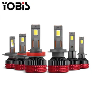 Sıcak satış çift bakır tüp H1 H3 H4 H11 9006 araba için Led H7 far ampulü özel araba ışıkları