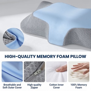 Cuscino Ergonomico in Memory Foam per Supporto Cervicale, Logo Personalizzato, Massaggiatore Cervicale a Lento Ritorno, Sollievo dal Dolore al Collo, Portatile per Casa - Product Image 3