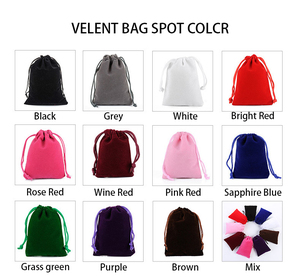 8x10cm velours cordon sac bijoux anti-poussière emballage pochette anneau rouge à lèvres collier boucle d'oreille bijoux velours pochette - Product Image 3