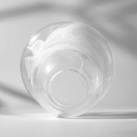 Abat-jour en verre givré marbré en forme de cloche, pressé à la machine, pour éclairage de vanité, suspension ou lustre