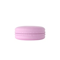Conteneur cosmétique en plastique PP multicolores en forme de macaron, pots cadeaux pour le baume à lèvres