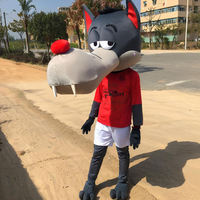 Costumes de mascotte publicitaire en peluche loup pour adultes, haute qualité, OEM/ODM Shengye, pour spectacles d'entreprise et performances commerciales