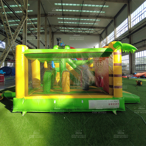 WINSUN Premium Jungle Style Inflatable <b>Bounce</b> <b>Castle</b> with Slide and Punching Bags Interactive Fun for Children Backyard Events - Product Image 2