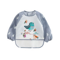Bavoirs pour bébé à motif personnalisé, réutilisables, imperméables, à manches longues, avec service OEM pour bébé