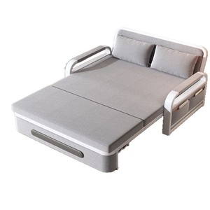 Canapé-lit inclinable multi-angles réglable avec <span class=keywords><strong>housse</strong></span> en lin écologique, siège individuel, emballé <span class=keywords><strong>sous</strong></span> <span class=keywords><strong>vide</strong></span> et compressé pour salons/chambres d'amis - Product Image 6