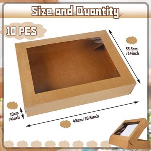 Picnic Party Outing Kraft Cardboard Paper Food Packaging <b>Boxes</b> Take Away Food Containers Restaurant Paper Food Container - Product Image 3