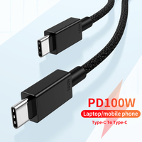 Emarker Chip Nylon Tressé Chargeur Rapide Cordon USBC 20V 5A PD Charge Rapide Type-C à Type-C 100 Watt 5A USB2.0 100 W Câble de Données