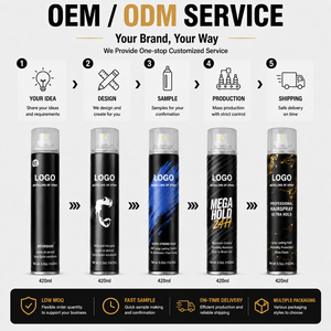 Laca para el Cabello Unisex para Adultos, Venta de Fábrica de Marca Privada, Sin Alcohol, Gel de Fijación Fuerte y Brillo Intenso - Product Image 4