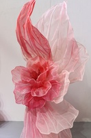 Rangkaian Bunga Raksasa H362, Rangkaian Bunga Sutra Organza, Latar Belakang Pernikahan, Dekorasi Jendela, Bunga Kain Kasa, Bunga Kertas.