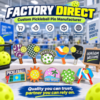 Épingles en émail personnalisées de qualité supérieure pour le pickleball, badges de revers en émail souple pour événements sportifs, cadeaux promotionnels, épingles métalliques en gros