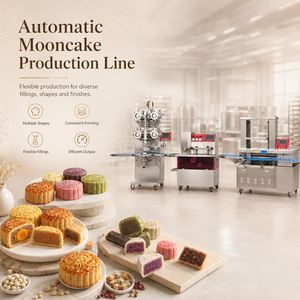 Ligne de production industrielle de machines automatiques haute performance pour la fabrication de gâteaux de lune, biscuits fourrés, gâteaux à l'ananas, et croquettes OEM&ODM - Product Image 2