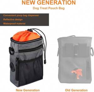 Échantillon gratuit Sac banane léger et tendance imperméable pour animaux de compagnie Sac à friandises pour chien avec cordon de serrage intérieur - Product Image 4