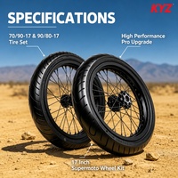 Kit de roues Supermoto 17 pouces pour Sur-Ron Light Bee Talaria MX4 MX3 Segway X260, moyeux et jantes en aluminium CNC 7075, amélioration pour moto électrique tout-terrain