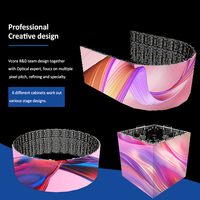 Pantalla LED Circular Interior P3.91, Pantalla LED Curva de 500x500mm, Panel LED de Alquiler, Módulo LED Flexible, Video Wall