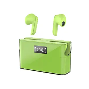 Fones de ouvido de alta capacidade mini banco de potência grande capacidade da bateria Tws verdadeiro sem fio fones de ouvido estéreo display digital LED fone de ouvido