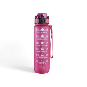 Nouvelle bouteille d'eau de sport en plastique de 32 oz avec couvercle à rabat sans BPA et paille - Product Image 3