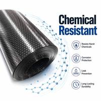 Géomembrane HDPE noire cloutée, haute résistance à la perforation, anti-corrosion, pour le stockage d'eau en réservoir et les travaux anti-infiltration