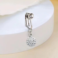 Gaby faux nombril anneaux plein diamant boule faux ventre piercing clip sur la mode non piercing bijoux