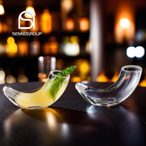 Verre à Cocktail en forme de corne de boeuf Chili Bull Premium Bar Verrerie Coupe à vin Mini verres à liqueur pour la fête - Product Image 1