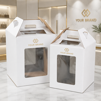 Boîtes en carton recyclables pour cupcakes individuels, mini gâteaux, gâteaux de lune, emballages cadeaux portables avec fenêtre transparente – Vente en gros
