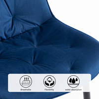 Chaise d'appoint rembourrée en velours Chaise longue au design moderne pour le salon Mobilier de maison Salle à manger Chaise de loisirs