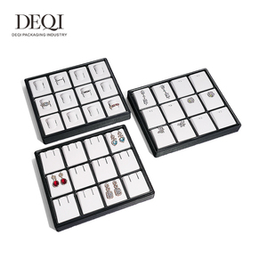DEQI Portable Moden Style Jewelry <strong>Display</strong> Tray Jewelry <strong>Display</strong> Tray <strong>Ring</strong> Earring Pendant <strong>Display</strong> Organizer Plastic Jewelry Tray - Product Image 4