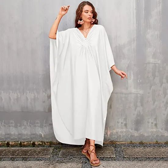 Vente en gros de caftans sexy londoniens marocains 100% robes décontractées pour femmes caftan en lin