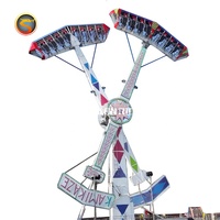 Scream Double Arm Ranger Sky Flyer Thrill Twin Twister Kamikaze Ride Atracción de parque de atracciones de fibra de vidrio y silicona a la venta