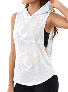 Top Corto con Capucha sin Mangas para Mujer, de Secado Rápido y Transpirable, Estilo 2026, Corte Holgado, Chaleco de Verano para Yoga y Running, Personalizable - Product Image 3