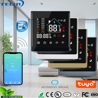 Termostato inteligente programable para teléfono móvil, control de voz con wifi, robot blanco, pantalla táctil, Tuya, Yandex, novedad de 2022