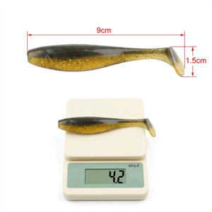 Leurre souple Alto 4.2g, type ver artificiel à queue en T, 10 couleurs, larves en plastique pour la pêche au bar en eau douce et en eau salée - Product Image 2