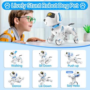Chien <span class=keywords><strong>Robot</strong></span> Programmable YX avec Commande Vocale pour Enfants, Jouet Chien <span class=keywords><strong>Robot</strong></span> Télécommandé <span class=keywords><strong>2</strong></span>.4GHz Cadeau d'Anniversaire pour Filles - Product Image 5