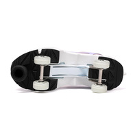 Trottinettes à roues doubles pour enfants et adultes, design à quatre roues, roues en polyuréthane, roues rétractables, rétraction en un clic - Nouveau style